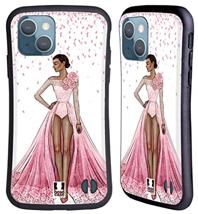 Head Case Designs Rosa Gown Dresses Cover Ibrida Compatibile con Apple iPhone 13