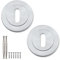 Bwintech 1 Pair 52MM Satin Chrome Keyhole Escutcheon Keyhole Cover