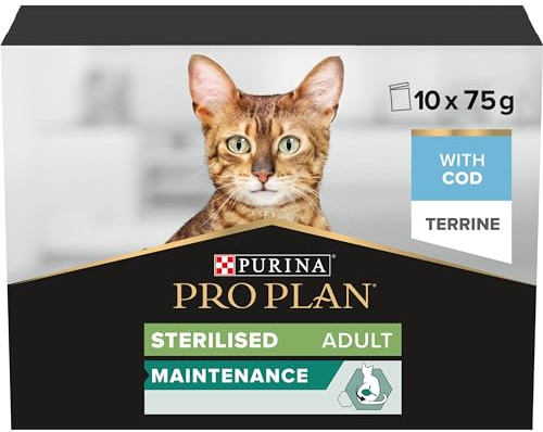 Pro Plan Comida Húmeda gato Esterilizado terrina bacalao10x75 g