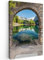 MuchoWow© Bilder Groß 80x120 cm XXL Wohnzimmer Deko Modern Wandbild Foto auf Leinwand Bild Schlafzimmer Room Decor Geschenke Fensterblick - Berg - Landschaft - Wasser