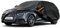 Kayme Autoplane Wasserdicht Atmungsaktiv für Audi A3 Hatchback (1996-2025), 7 Schichten Vollgarage Autoabdeckung für Regen Sonne Staub Schutz Verkratzt, Autoabdeckung mit Reflektierenden Streifen.