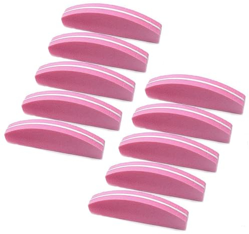 TingDongWei 10 Pezzi Buffer per Unghie, Levigatura File Strumento Buffer Blocco a Doppia Faccia 100/180, Adatti per Unghie in Gel e Unghie Acriliche, Rosa