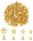 SUPERFINDINGS 230 ensemble de 4 tailles de Rivets en Fer en Forme D'Étoile pour Vêtements Kit de Rivets en Cuir Doré Rivets à Double Capuchon Goujons Tubulaires Goujons en Cuir