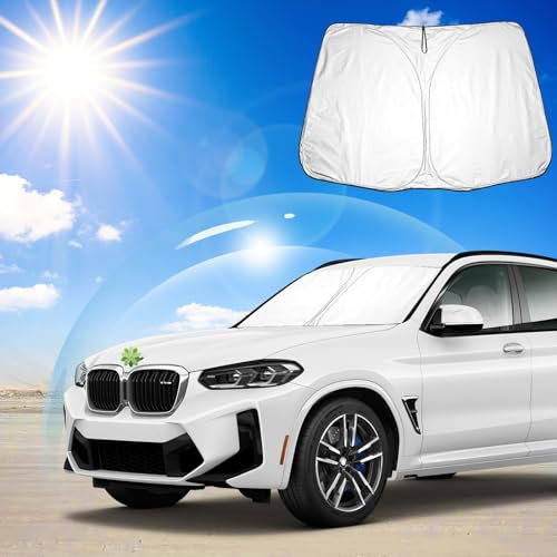 Ruiya Frontscheibenabdeckung Kompatibel mit BMW X3 G01 | iX3 2018-2024 2025, Sonnenschutz für Frontscheiben Auto Windschutzscheiben Abdeckung Frontscheibe blockiert UV Frontscheibe Sonnenblende