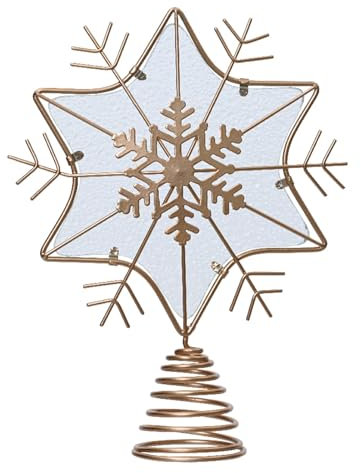 Magie di Natale Weihnachtsbaumspitze Schneeflocke 25 cm