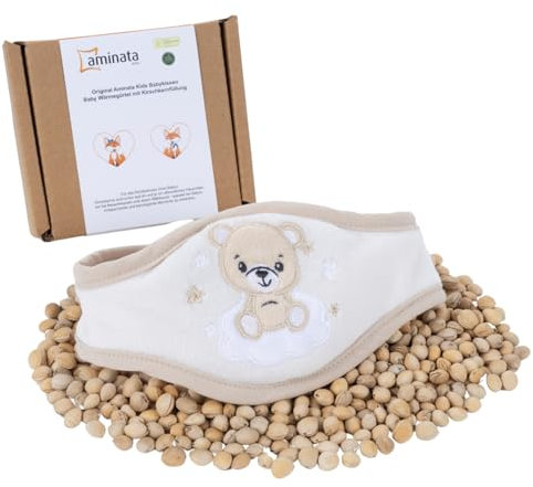 Baby Wärmekissen - Wärmegürtel Kirschkerne - Kirschkernkissen für Babys & Kleinkinder - Körnerkissen bei Bauchweh & Blähungen - Geschenk zur Geburt & Taufe