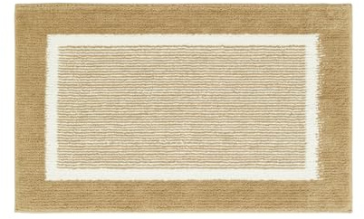 andiamo Badematte rutschfest Maui - Badezimmerteppich weich und flauschig - Duschvorleger für Badezimmer Badteppich rutschfest waschbar 40 x 60 cm Taupe