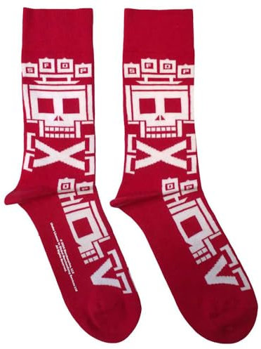 Rock Off officially licensed products Five Finger Death Punch Pixeled Skull Repeat Ankle Socken One Size