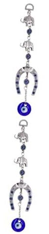 Alipis 2stücke Türkisches Elefant Charm Mit Blauäugiger Amulett Glücksbringer Für Zuhause Und Auto Wanddeko Und Für Besondere Anlässe