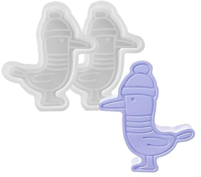 2 Stück Silikon Gießform Möwe – Flexible wiederverwendbare Silikonformen zum Gießen von Vogelfiguren mit Gips Beton Resin Seife Kerzen DIY Basteln und Deko