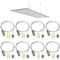 Suspension Cables Kit, Zliger 8 PCS Lamp Holder Suspension Cables Kit Hanging Wire Steel Wire Rope LED Panel Light Suspension Cables Kit for Light Lamp Hardwar (8)