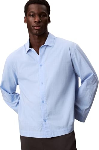 Calvin Klein Herren Hemd Button Down Pyjama-Top