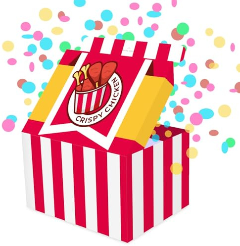FETTIPOP Geschenkbox Explodierende Konfetti KIT, Überraschung Explosion Geschenkkartons Pop Up Geschenkverpackungen 18,5x14x11 cm.