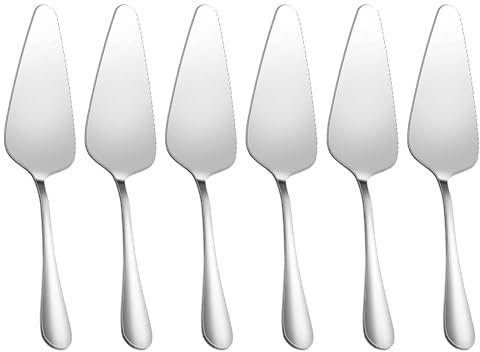 CXNXFD 6 Stück Kuchenheber, Tortenheber Set Edelstahl,Pizza-Server, Gezackter Kuchenheber,Tortenspachtel für Geburtstagsfeier,Hochzeiten, Tägliche Partys