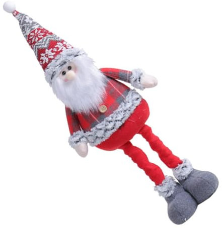 BUGUUYO Weihnachtsmannpuppe Ausgestopft Für Party Dekoration Basteln Schreibtisch Figur Weihnachtspuppe Weihnachtsmannskulptur Fenster Tabletop Weihnachtsmannfigur Weihnachtsdeko