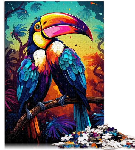 Puzzle mit 1000 Teilen für Erwachsene, Tukan-Cartoon-Puzzle ganze Familie, 50 x 75 cm, für Teenager ab 14 Jahren