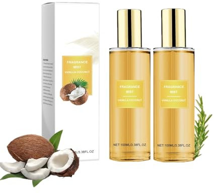2 Stück Vanille Coconut Passion Bodyspray,Vanille Parfüm,Kokos Parfum,Coconut Passion Fragrance Mist,Bodyspray Parfum Damen,Lang anhaltende Frische,Ideal für den Sommer