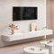 YINXSLO Meuble TV Suspendu Blanc 120 cm Moderne Meubles TV de Salon, Meuble TV en Bois avec tiroirs (Blanc, 120 cm)