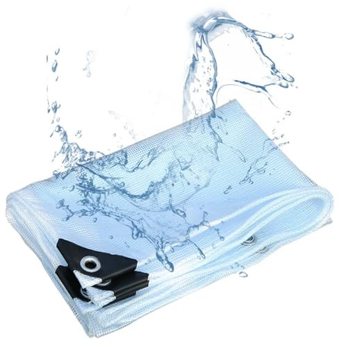 PIPRE 2.6m x 5m Bâche de Protection en Polyéthylène 220g/m² Bâche Imperméable Ultra Lourde et Résistante Revêtue avec Oeillets en Aluminium Couverture Étanche pour Jardin, Piscine