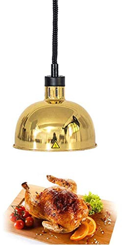 KLYDBMYT Chauffe-Plats, Lampe chauffante pour Buffet, Restaurant, Cantine, Pizza, Lampe chauffante, Lustre télescopique à tête Unique, Longueur réglable de 60 à 180 cm