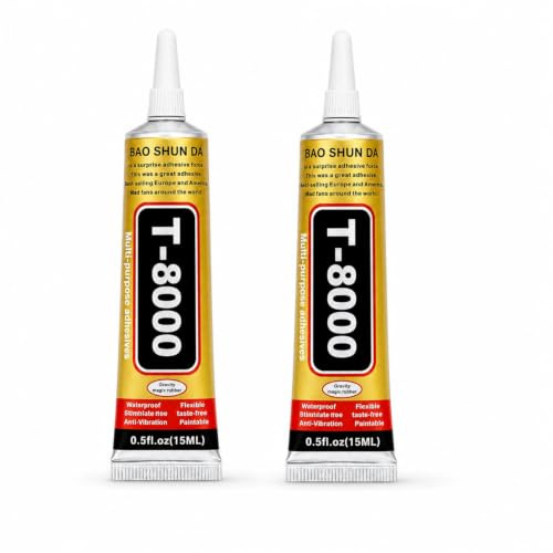 T-8000 Handy-Display-Kleber 30ML – Eparatur Des Handy-Bildschirmrahmens Paste Mehrzweck-Kleber, wasserfest & überstreichbar, starker Halt, schnelltrocknend, geeignet für Holz, Glas, Keramik