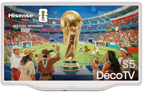 Hisense Smart TV QLED 43 4K Dèco TV 43S5Q | Audio Dolby Atmos, VIDAA OS, HDR10, Game Mode Plus, Bluetooth, Wifi, Works with Alexa, AirPlay2, lativù, 2026 Model