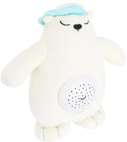 VGEBY Jouet en Peluche Ours de Sommeil pour bébé, Son Apaisant, Projecteur de Lumière pour Le Développement du Nourrisson