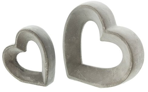 FRANK FLECHTWAREN Herz Grey im 2er Set