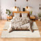 Unbekannt Shaggy Hochflor Teppich Carpet 3TLG Bettumrandung Läufer Set Schlafzimmer Flur, Farbe:Creme, Bettset:2x100x200+1x80x250