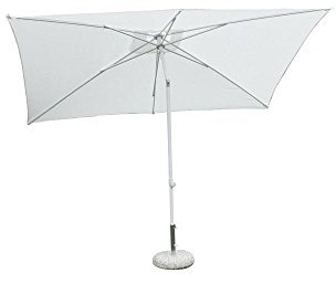 Ombrellone da Giardino 2 X 3 Palo Centrale Bianco per Esterno Ristorante Gelateria Bar Hotel Albergo