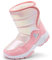 Harvest Land Schneestiefel Mädchen Warm Gefütterte Winterstiefel Outdoor rutschfeste Winterschuhe Stiefel für Kinder Snowboots Rosa 27