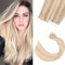 Silk-co Tape in Extensions Echthaar 20stk, leicht Version Tape Extensions Echthaar, Remy Haarextensions Tape in Haarverlängerung Kleber Skin Weft 20g 18P613# Graublond mix Bleichblond 30cm