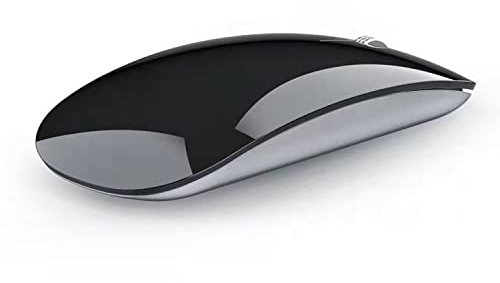Uiosmuph U30 Mouse Wireless Bluetooth, Ricaricabile Mouse Wireless (BT5.1+ BT5.1+ USB) Silenzioso Mouse Senza Fili per Laptop/MacBook/Android/PC/Mac (Nero)