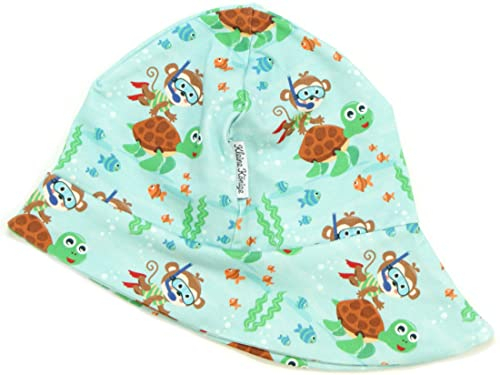 Kleine Könige Sonnenhut Sommer Mütze Baby Jungen · Modell Schildkröte AFFE Diving Monkey · Ökotex 100 Zertifiziert · Größe 110/116