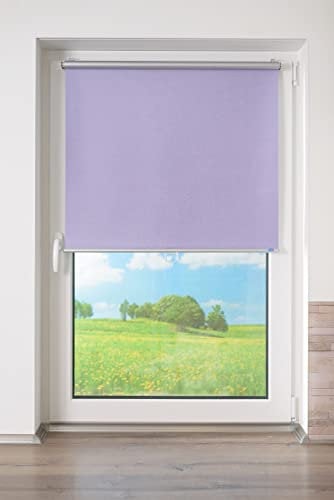 K-home® Thermo Springrollo/Mittelzugrollo mit modernen Struktur Stoff Lavendel B90 x H200 cm
