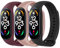 Vancle 3 Stück Armband für Xiaomi Mi Band 7, Weiches Silikon Sport Wasserdicht Ersatzarmband für Xiaomi Mi Band 7 Damen Herren (Schwarz/Weinrot/Roségold)