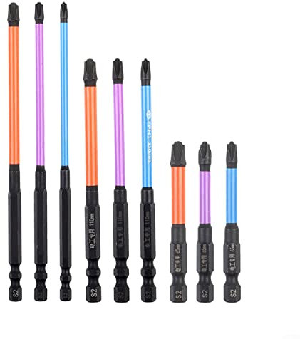 Set di 9 punte magnetiche per cacciavite, punte per cacciavite a croce speciali per elettricista FPH1 FPH2 65-150 mm