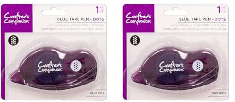 Crafter's Companion - Crafting Double Sided Extra Strong Glue Tape Pen (Dots) 72ft (Pack of 2)