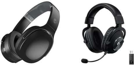 Skullcandy Crusher Evo Over-Ear Wireless-Kopfhörer mit Sensory Bass, 40 Std. Akkulaufzeit & Logitech G PRO X Lightspeed Kabelloses Gaming-Headset mit Blue VO!CE Mikrofonfiltertechnologie