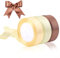 66m Geschenkband Gold, 25mm Satinband Gold Braun, Schleifenband Breit Diy Handwerk, Geschenkband Stoff, Satinbänder zum Verpacken, Dekoband, Solid Color Ribbon für Geburtstag, Hochzeit, Nähen, Party