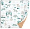 Wickelauflage Wickelunterlage aus Baumwolle 75x72 cm - Weich und waschbar Wickelunterlage für Babys Wickelmatte aus Stoff für Wickeltisch Wickelkommode oder Waschmaschine 75 x 72 Oeko-Tex Afrika