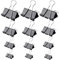 ZuiBestJia 100 Stück Foldback Klammern Schwarz 15mm/19mm/25mm/32mm Papierklammern, Büroklammern klammern metall Binder Clips Vielzweckklammern für Bürobedarf, Briefpapier Papier