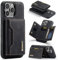 ZCDAYE Hülle für iPhone 16 Pro Max mit Kartenhalter, Leder iPhone 16 Pro Max Handyhülle Handytasche Edele Brieftasche, Stoßfeste Stabile Schutzhülle für iPhone 16 Pro Max (6.9 inch), Schwarz