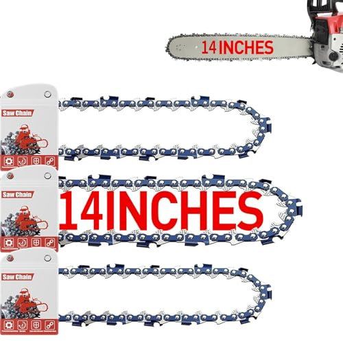 FuGuiB 14 Pollici Catena Motosega,3/8LP 1,1 mm 50 maglie 35 cm Catene Per Motosega In Confezione Da 3,Catena Di Ricambio Per Motosega, Compatibile con Stihl 017 MS170 MS171 MS192 MS192T