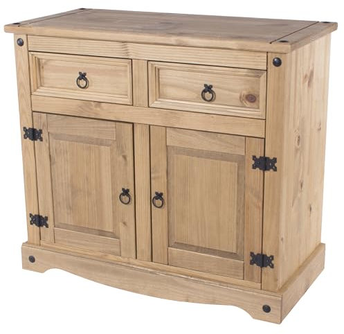 Bravo Furniture | Corona Small Wood Sideboard with 2 Doors, 2 Drawers
