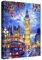 Londoner Stadt Großer Ben Roter Bus Leinwand Bilder Mit Rahmen Blau Gelb Rot Bild Wandbilder Wandkunst Kunstdruck auf Leinwand Malerei Wohnzimmer Korridor Schlafzimmer Badezimmer Wanddekor 40x60cm