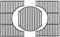 43 x 62 cm, griglia in ghisa, per barbecue a gas Enders Boston 3, Monroe Pro 3 fuochi, griglia Switch Grid con elemento rotondo rimovibile Sear Grate Grill Ricambi