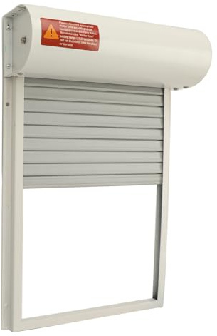 Cocoarm Automatic Chicken Coop Door, Iron Frame Chicken Coop Door Opener with Timer Light Sensor Remote Control LED Display, Battery Powered for Duck Goose Coops (White)