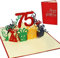 LINPOPUP® Karte 3D Grußkarte Geburtstagkarte 75. Geburtstag party, rot, N231