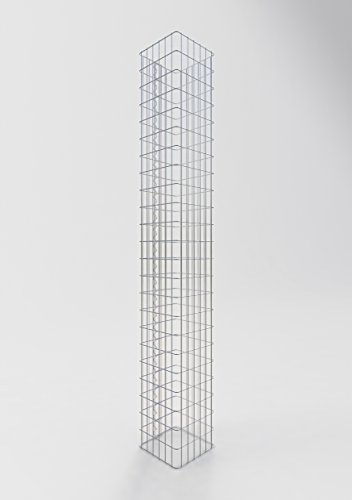 GABIONA - Gabionensäule - HxBxT: 230x32x32 cm - Maschenweite 5 x 10 cm - Gabione mit Spiralverschluss ist korrosionsbeständig